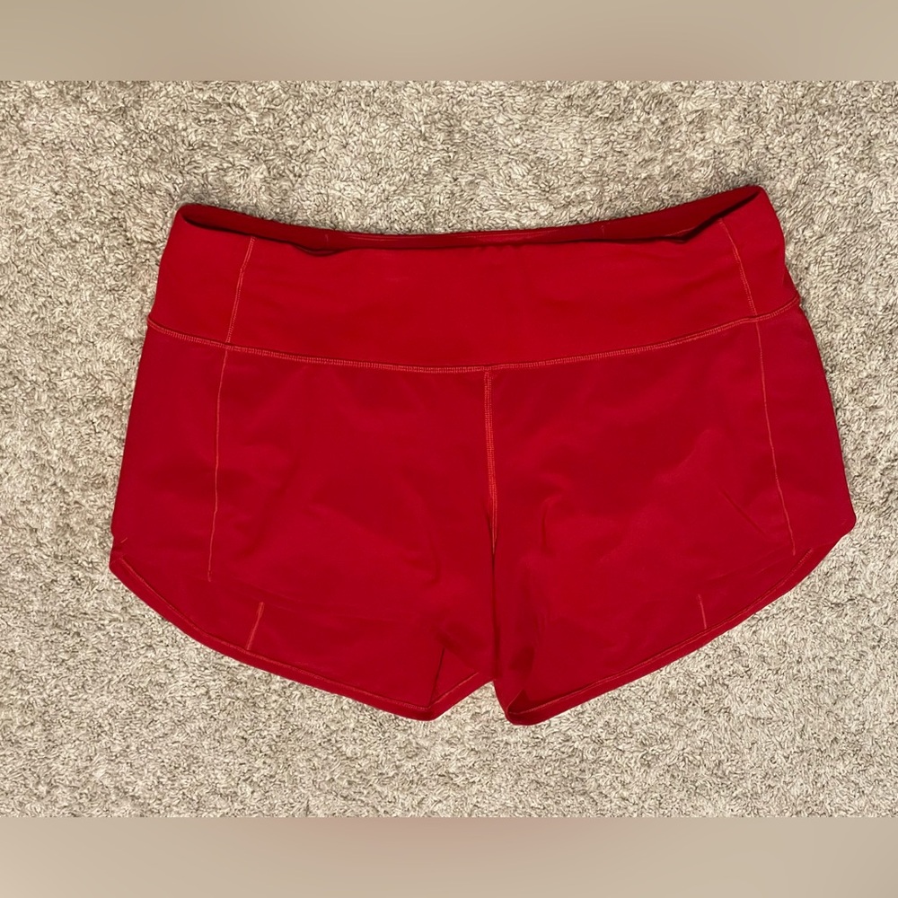 Lululemon Speed Up shorts size 8 in Dark Red